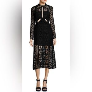 Self Portrait Payne Cutout Midi Dress
